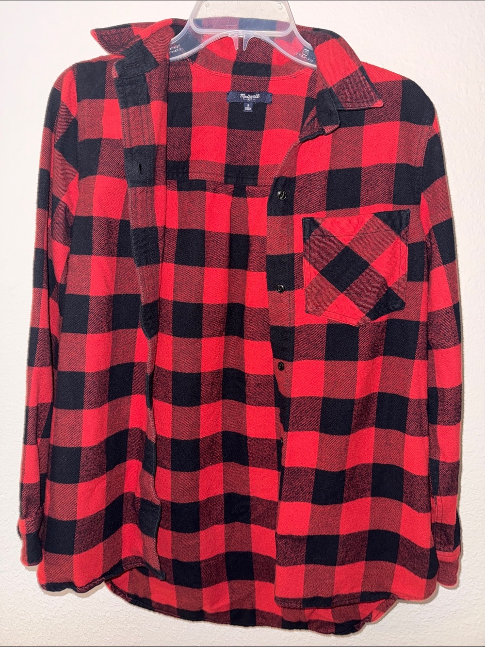 Madewell Red and Black Buffalo Plaid Shirt